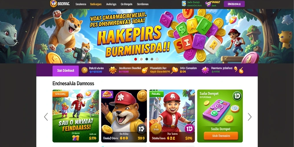 Tampilan awal yang menarik dan penuh warna.