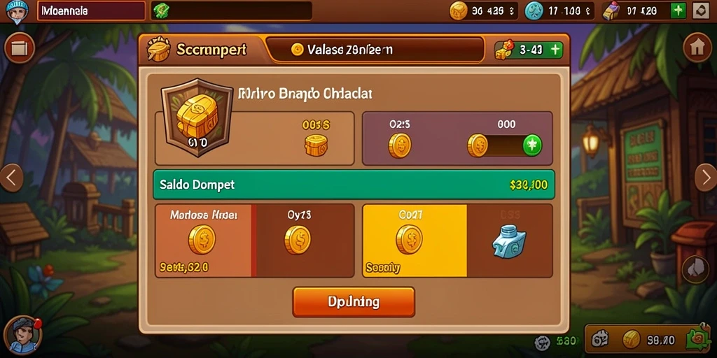 Tampilan awal dengan tema slot yang beragam.