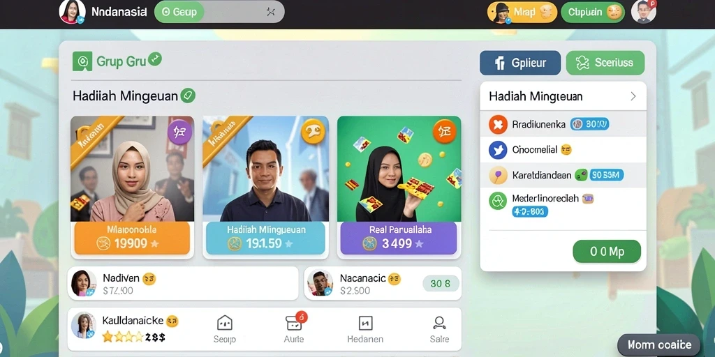 Tangkapan layar menunjukkan visual grafis yang menarik.